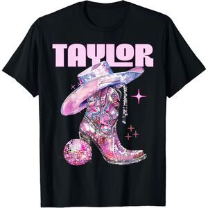 Black cowgirl boot "Taylor" tee